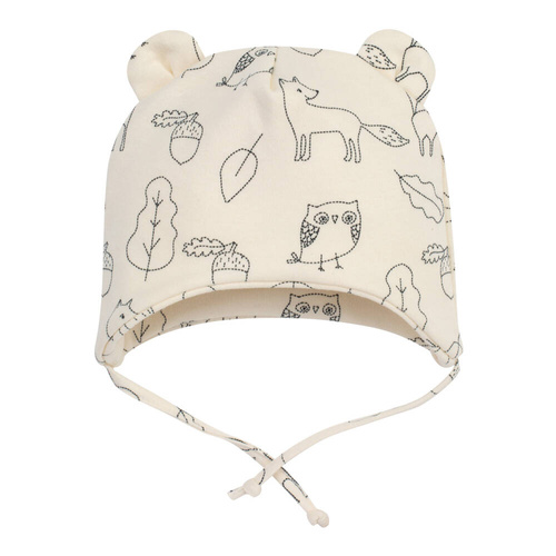 Secret Forest Pinocchio вързана бебешка шапка - екрю лисица