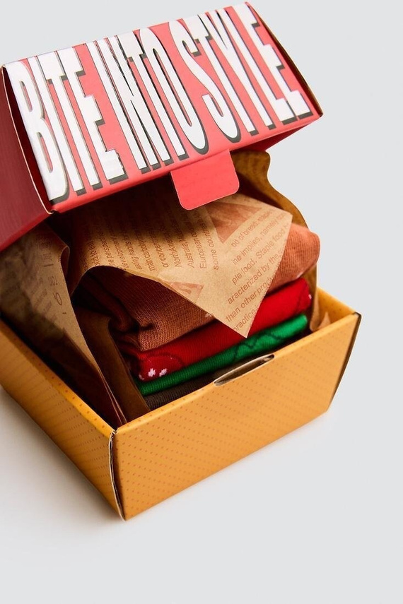 Ysabel Mora 17501 Sock Burger Чорапи унисекс 3 чифта памучни Подарък