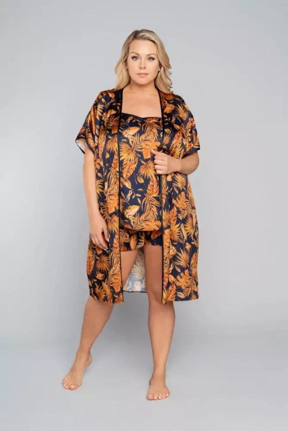 Monstera Дамски халат Италианска мода - печат 