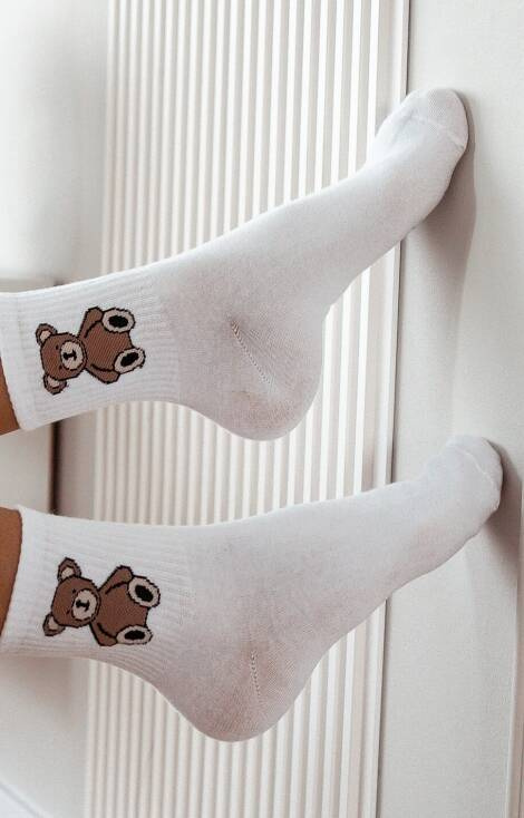 0200-008 Дамски чорапи Teddy Bear Милена - бели