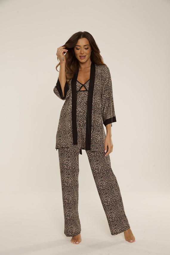 832 Mavis Дамска пижама De Lafense - камуфлажно кафява 