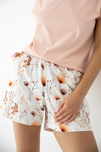 Дамска пижама Sensis Arielle от бамбук и памук, къс ръкав, шорти