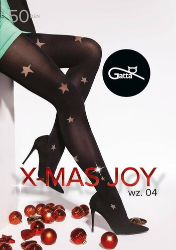 X-mas Joy wz.04 Rajstopy 50 den Gatta - nero