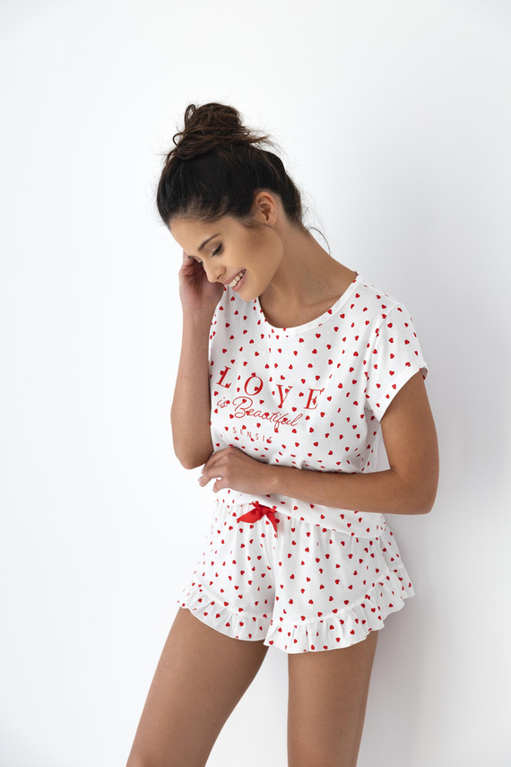 Дамска пижама Justine Sensis - кремава