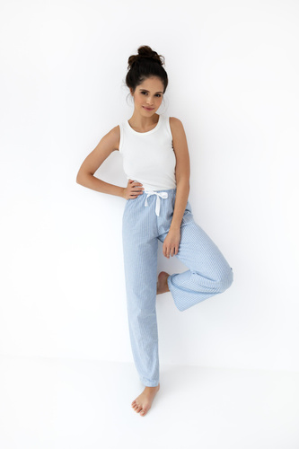 Дамска пижама Sensis Dagna - кремаво синя
