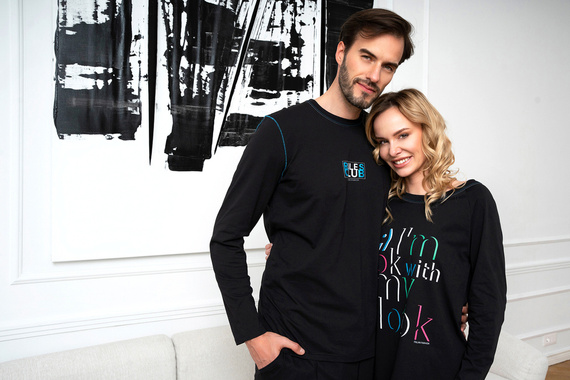 Нощница Olza Италианска мода - черна