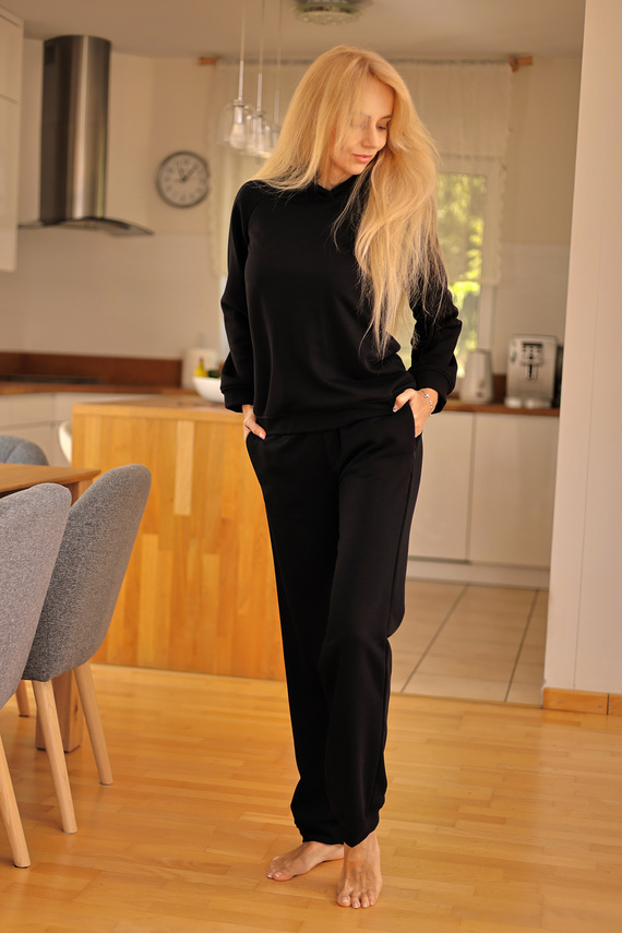 Дамски анцуг Brav Mirale | Удобен памучен комплект | Полско производство - черни