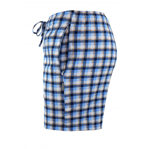Къс пижамен панталон Milo 2 Sesto Senso, кариран 15, син