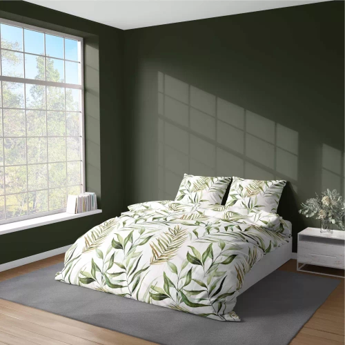 5030 A Спално бельо от микрофибър Detexpol листа пудра зелено