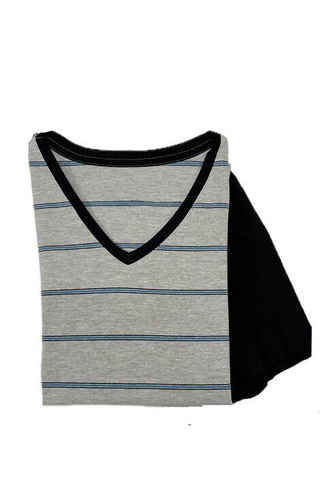 330/41 Мъжка пижама с къс ръкав, шорти Cornette, сив меланж