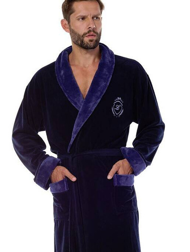 2458 Мъжки халат Diego L&L - тъмносин