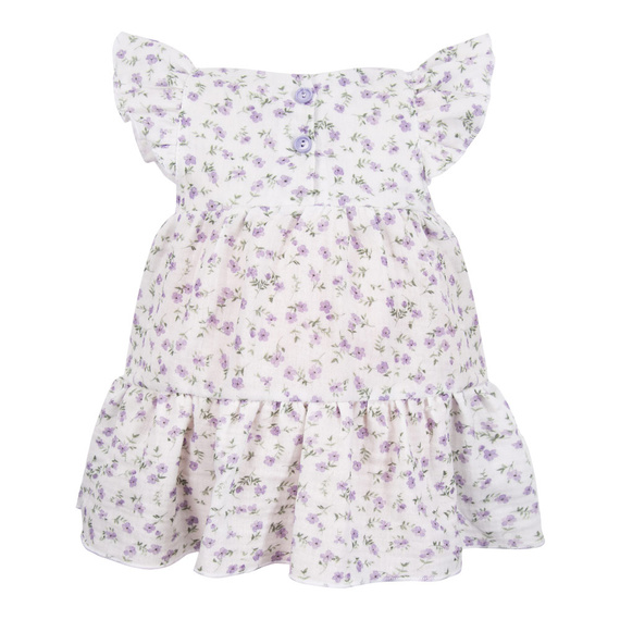 Eevi muslin Meadow рокля – къс ръкав, малки цветя, лека