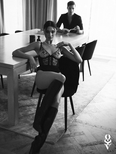 Body Obsessive Vila Blanes Teddy черно-бежово с банели