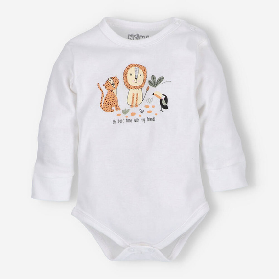 ABN-5265/ECR Боди от органичен памук Wild Animals Nini екрю