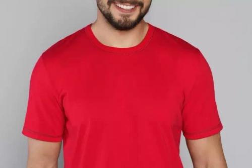 Narvik Мъжка пижама с къс ръкав, къси панталони Италианска мода - червено/принт