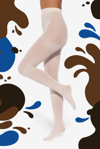 Wedel wz.02 Rajstopy damskie 40 den Gatta - white-choco