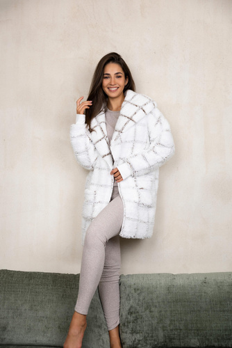 Жилетка Sensis Delphine - бяла каре