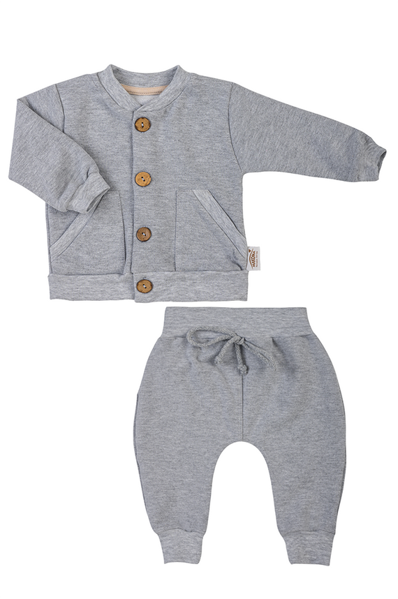 11196JM Бебешки анцуг Makoma "Joy Melange", сив