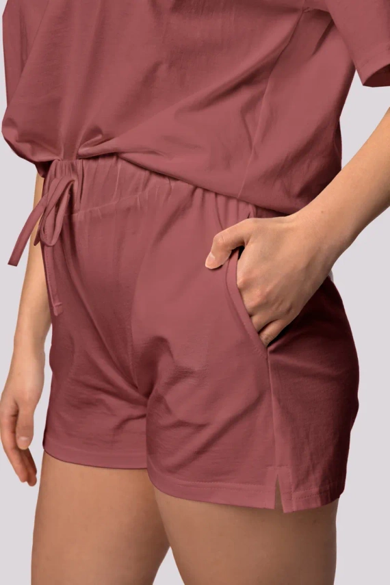 Дамска пижама Bliss Mona с къс ръкав, череша