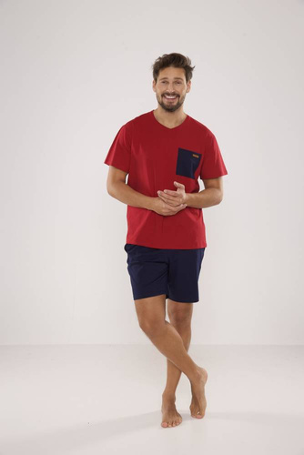 646 Kevin Мъжка пижама De Lafense - бордо