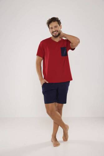 646 Kevin Мъжка пижама De Lafense - бордо
