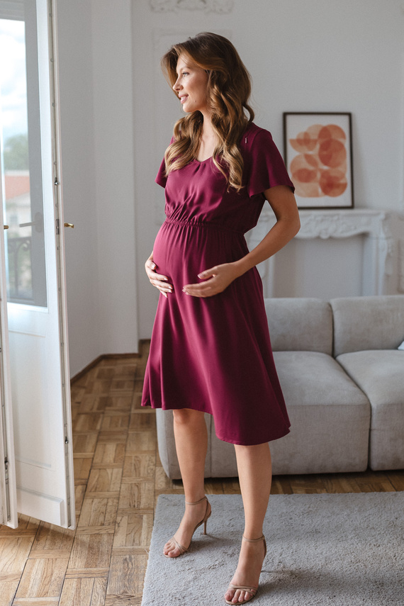 Milk&Love Lovely Dress рокля за бременни и кърмене в ягода