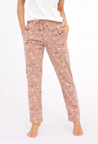 690/46 Дамски панталон Cornette, бежов - памук, джобове, комфорт и стил