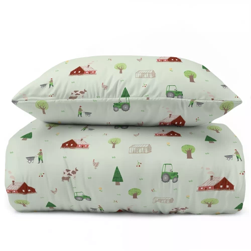 5441 A Farma Детско памучно спално бельо Detexpol мента