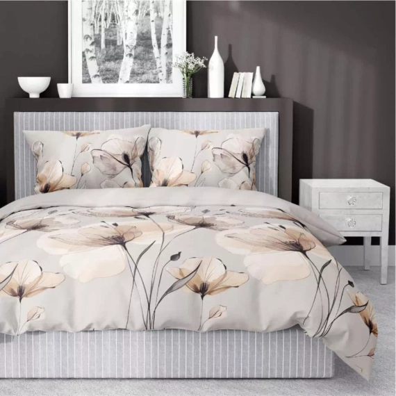 5492 B Спално бельо Detexpol Satin Stories cappuccino сатен | 100% памук, сатенирана тъкан, цип, подаръчна опаковка