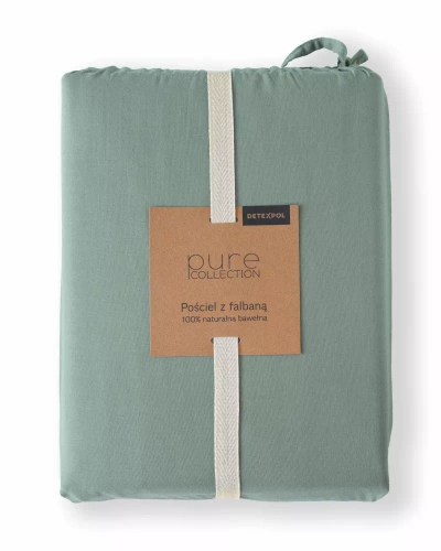 Pure 23 Едноцветно памучно спално бельо Detexpol мента