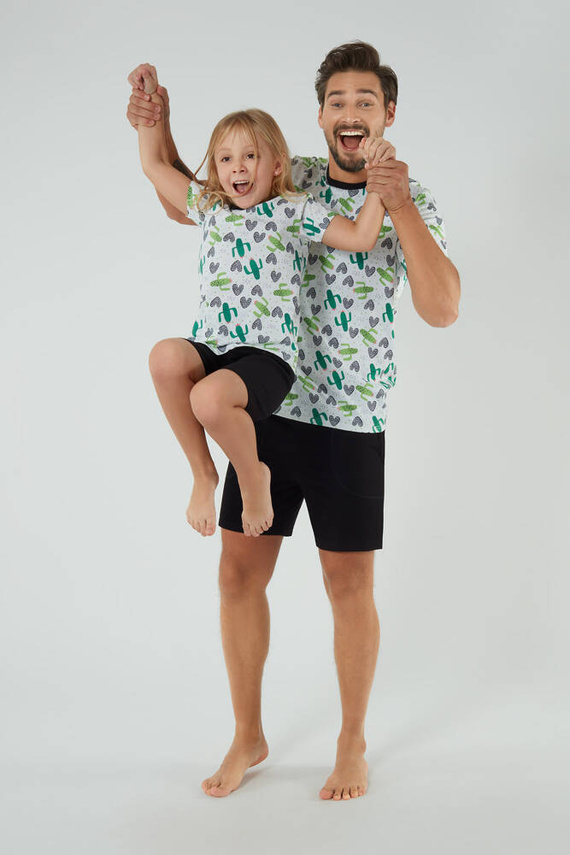 Детска пижама Picos Италианска мода - принт/черно 