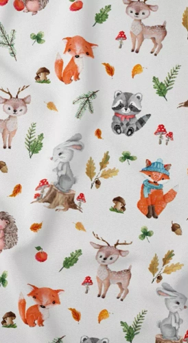 3713 B Land of Dreams Детско памучно спално бельо, Каро животни