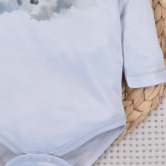 NINI ABN-5746/JSZ боди за бебе 100% бамбук Baby Bear Pilot с копчета