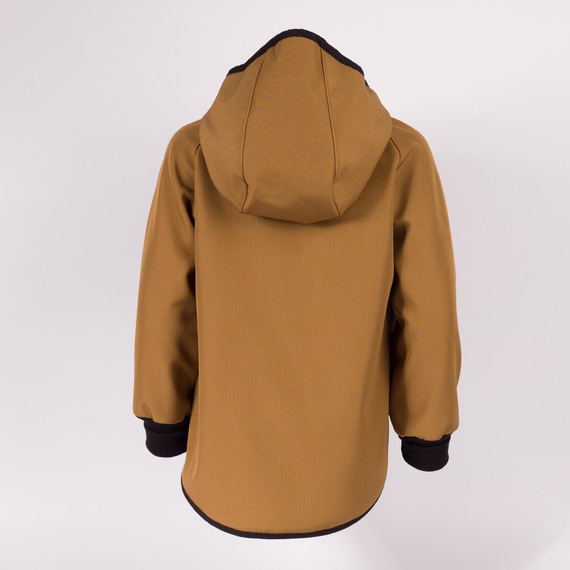 229003 Nicol Яке softshell за момче с полар, качулка и светещи елементи - маслинено зелено