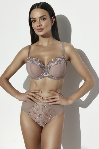 Ava 2273 Mocha Mousse Полуподплатен сутиен Semi Soft с бродерия