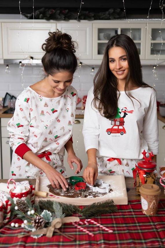 Дамска пижама Samantha Sensis -ecru