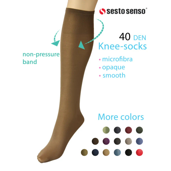 Спринт Чорапи до коляното 40 den Sesto Senso caffe