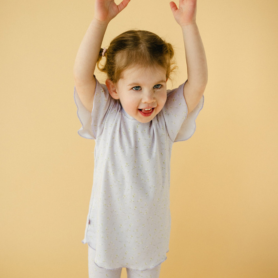 Блуза с къс ръкав Meadow Eevi - лилава