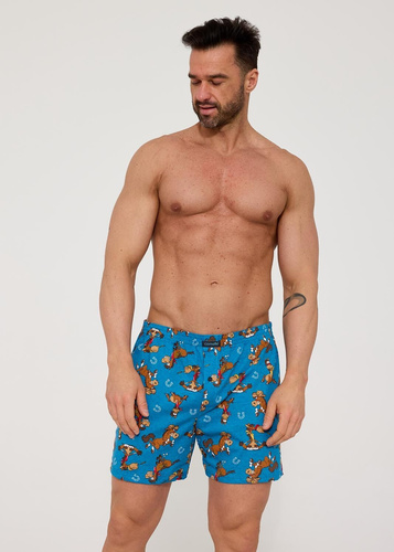 Мъжки боксерки Cornette Classic 011/191 Horses– свободни памучни боксерки с копче