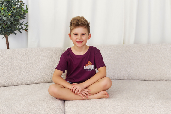 7202 Унисекс детска пижама Doctor Nap "Chill" - бордо