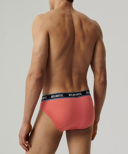 3MP-200 Slipy męskie Atlantic - granatowy-koralowy-szmaragdowy