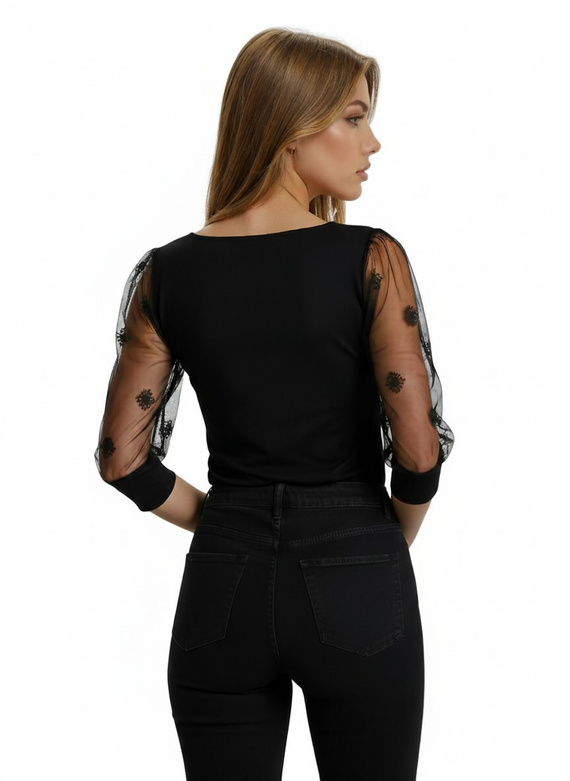 Елегантна дамска блуза Teria 3/4 Eldar | Мека вискоза и фина бродерия | Идеална за всяка повода