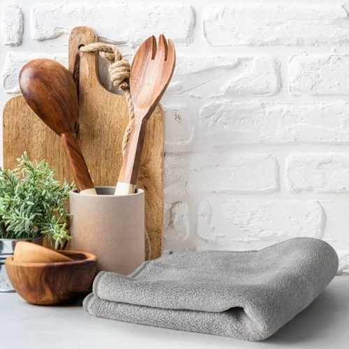 Микрофибърна кухненска кърпа Tala Design 91 сребро