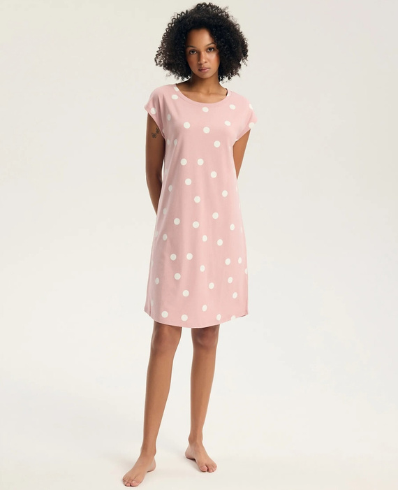Henderson Gitte 45426 нощница 100% памук dusty rose къс ръкав