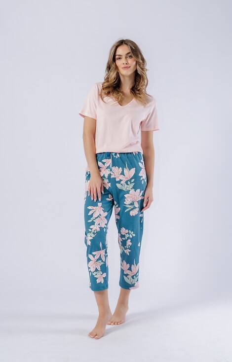 1577 Дамска пижама Celeste Leveza - сьомго розово