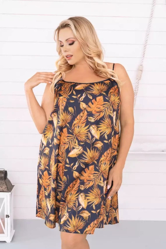 Дамска риза Monstera, тънък силует Italia Fashion - принт 