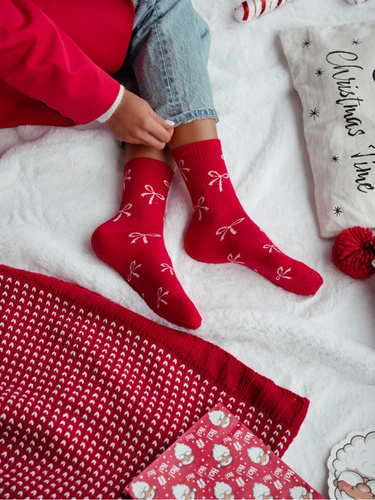 0200.198 Kokardki – дамски памучни чорапи с панделки