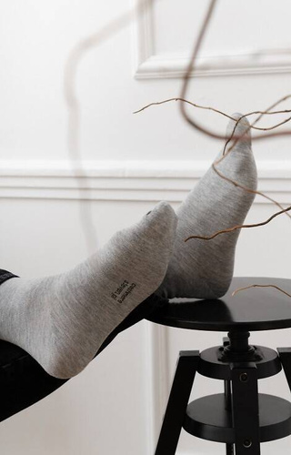 art.083 Кашмирени мъжки чорапи с кашмир Steven - 002 сиво