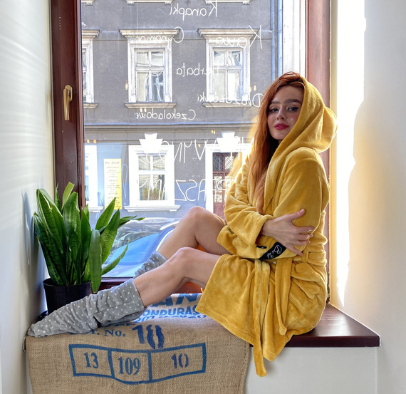 626 Abigail Дамски къс халат Forex - мед