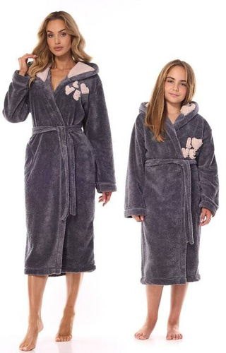 2434 LO L&L детски халат - оникс